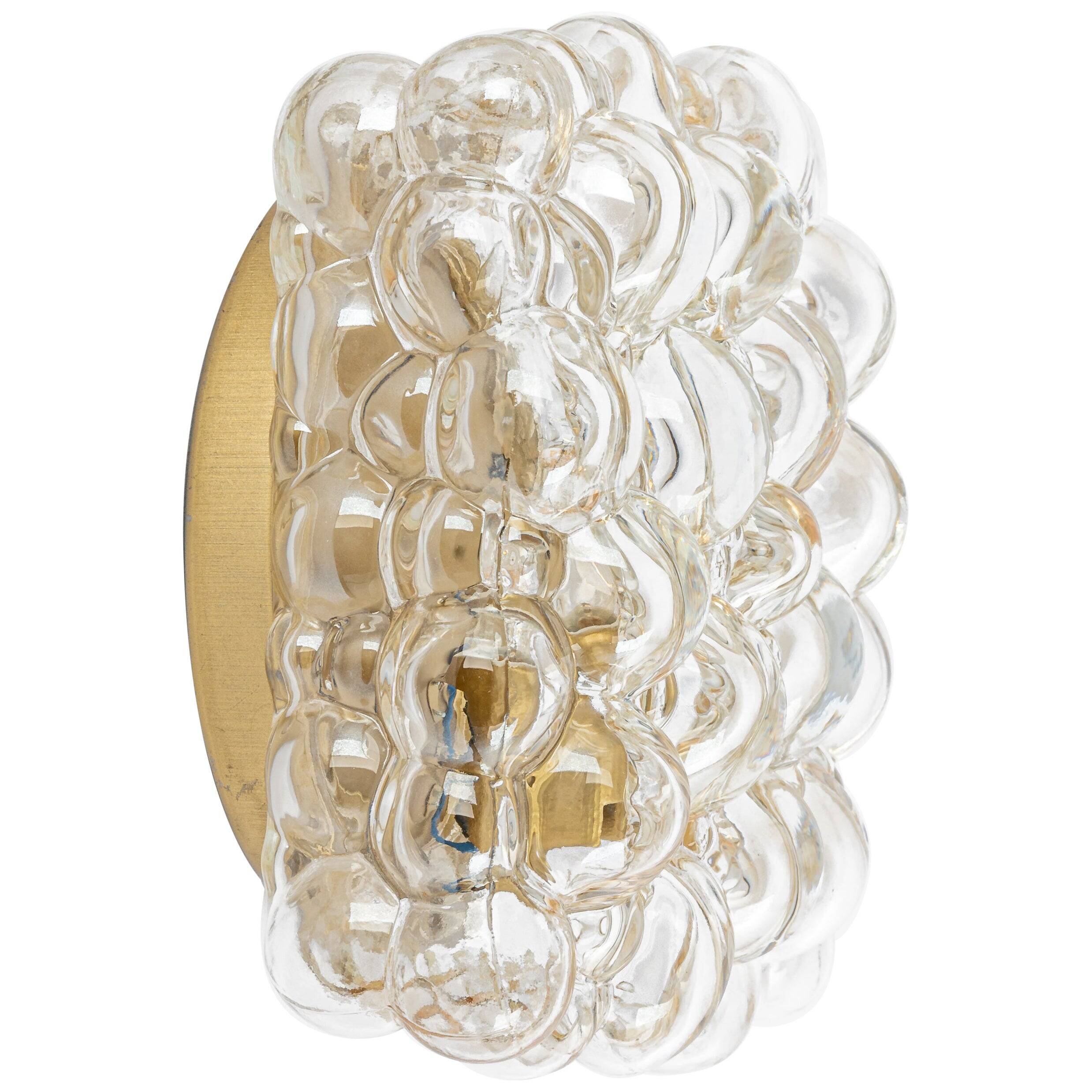 Globe Glass Wall Light in Amber by Helena Tynell, Limburg, Germany