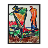 Original abstract drawings by KLAAS BOONSTRA