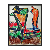 Original abstract drawings by KLAAS BOONSTRA