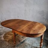 Antique folding demi-lune table, dining table, console.