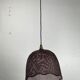 Beehive webbing rattan wicker pendant hanging lamp, 1930s