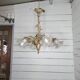 Old bronze chandelier 6 lights