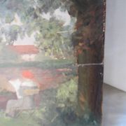 Oil on canvas from 1913 "young lady on a swing"
