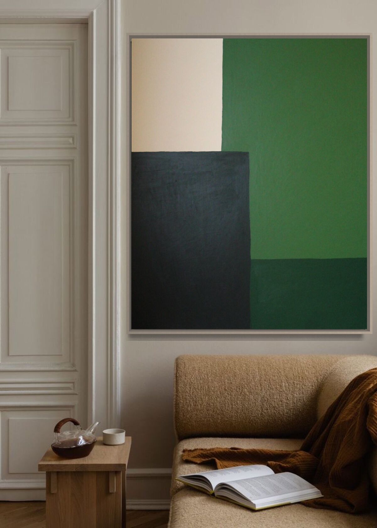 Green composition, acrylic on stretched canvas 2023