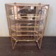 Vitrine miroir en laiton