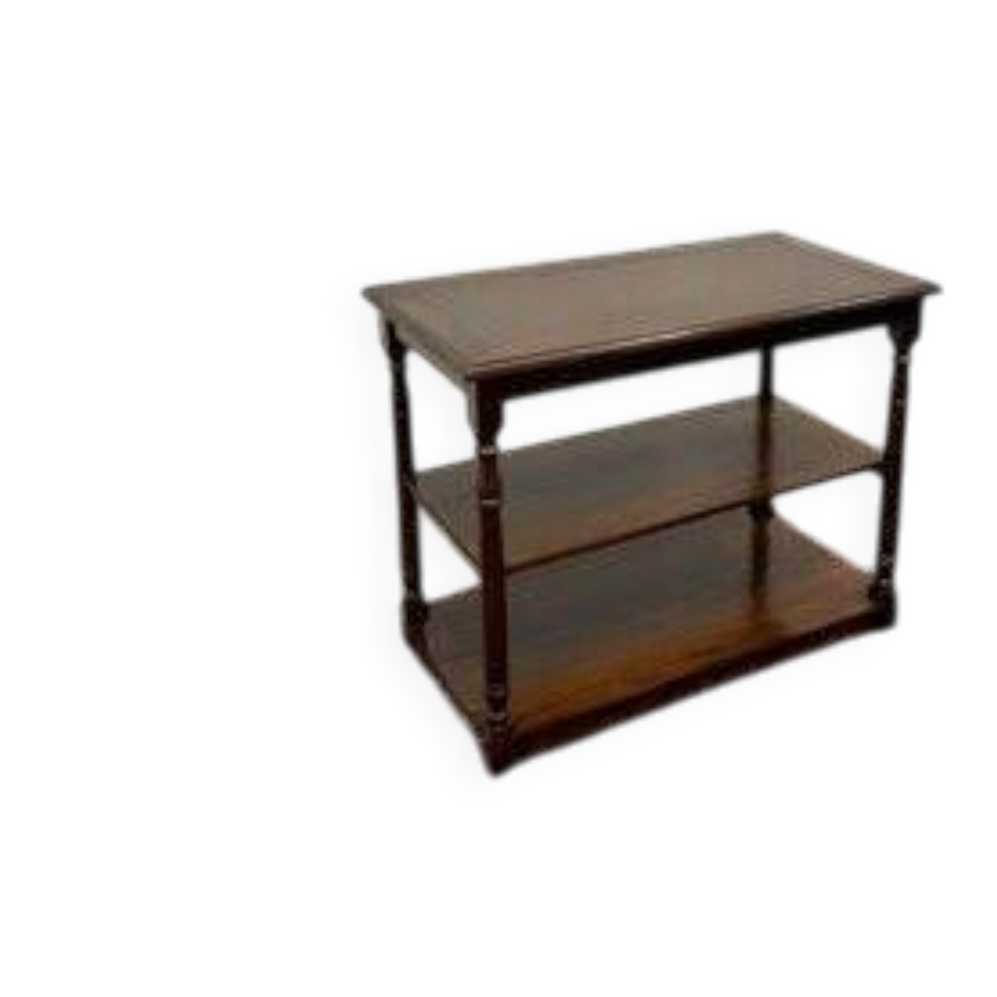 Classic English side table with brown leather top