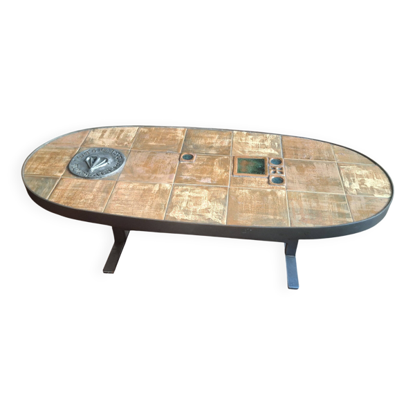 Table basse vallauris. 1960. Vintage
