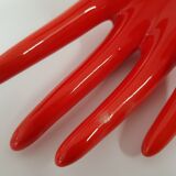 Hand baguier in red faience
