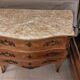 Louis XV style curved chest of drawers in rosewood 3 drawers and marble top