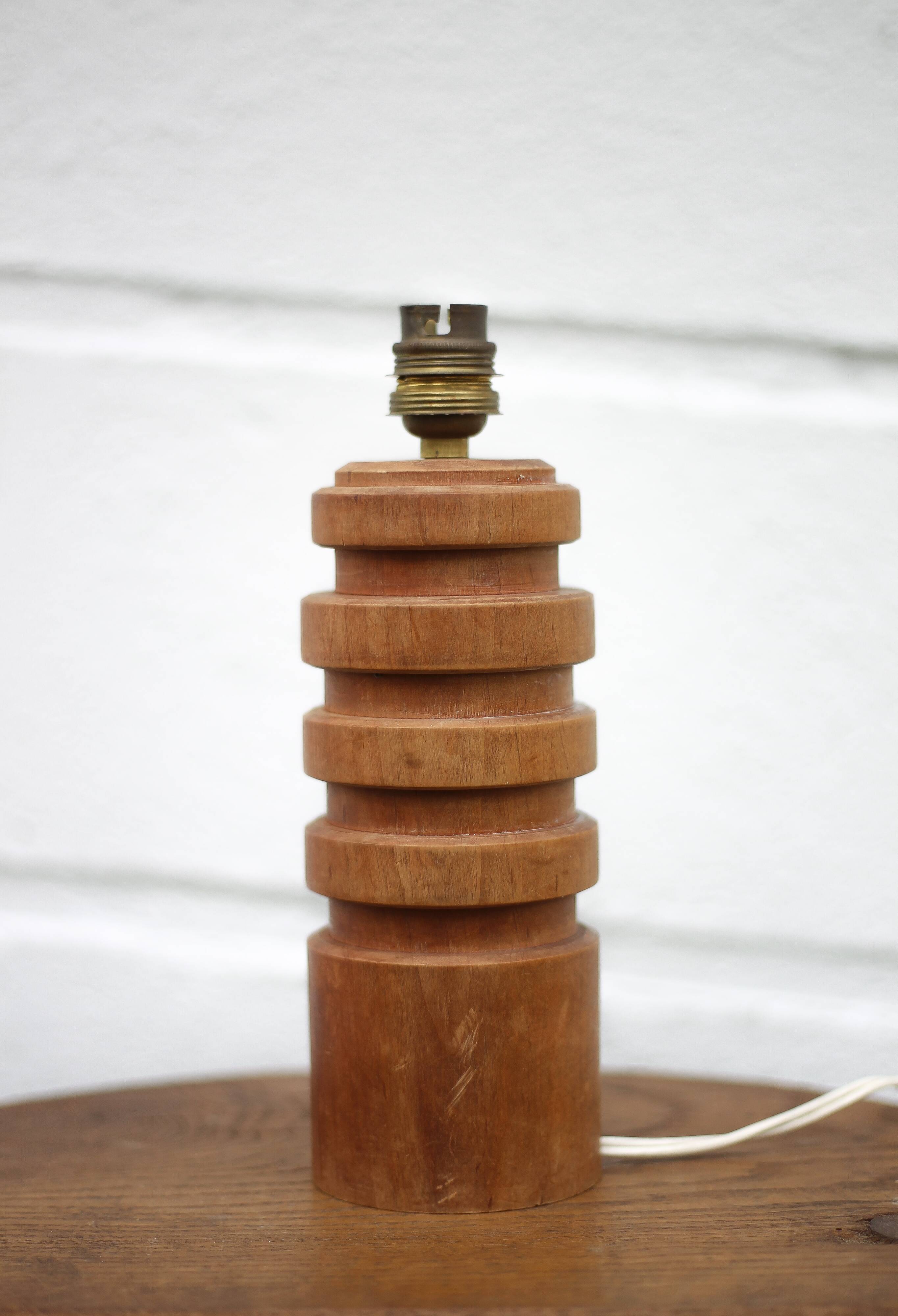 wooden lamp, vintage wooden lamp base, table lamp, living room lamp, bedside lamp