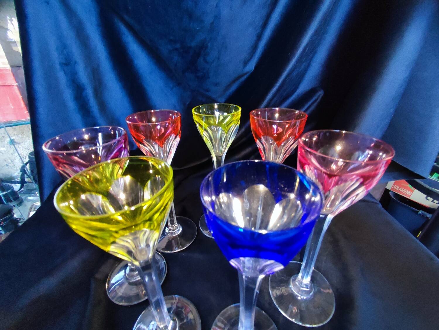 Saint-Louis overlay crystal port liqueur service