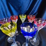 Saint-Louis overlay crystal port liqueur service