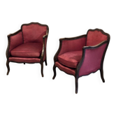 Paire de bergères style Louis XV