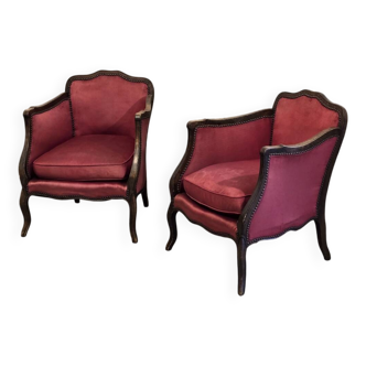 Paire de bergères style Louis XV