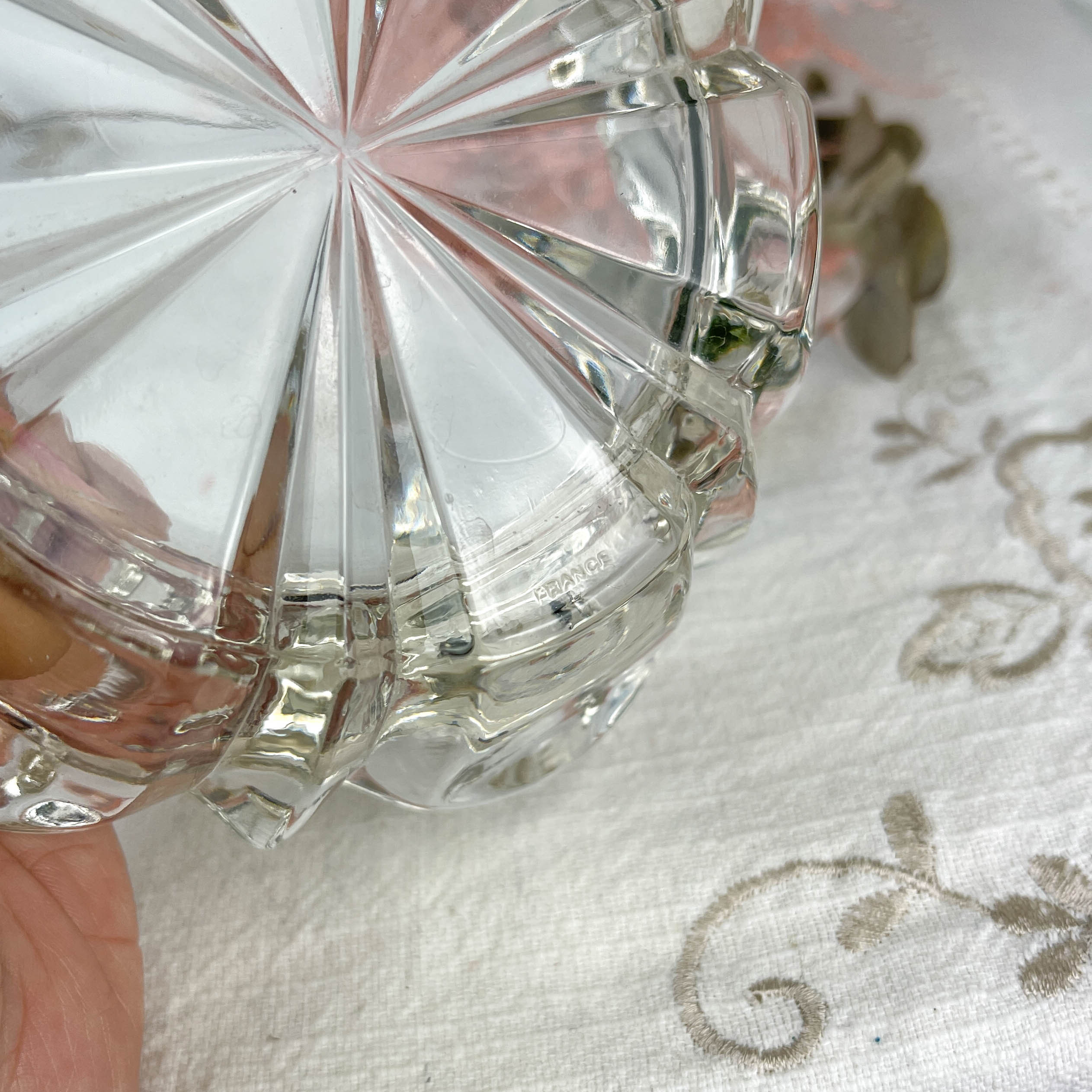 Vintage crystal ashtray made in France