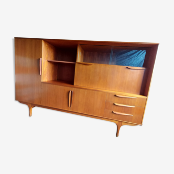 Furniture Buffet Teak by Tricoire & Vecchione for "MEUBLE TV Paris" vintage 1960