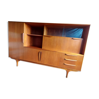 Furniture Buffet Teak by Tricoire & Vecchione for "MEUBLE TV Paris" vintage 1960