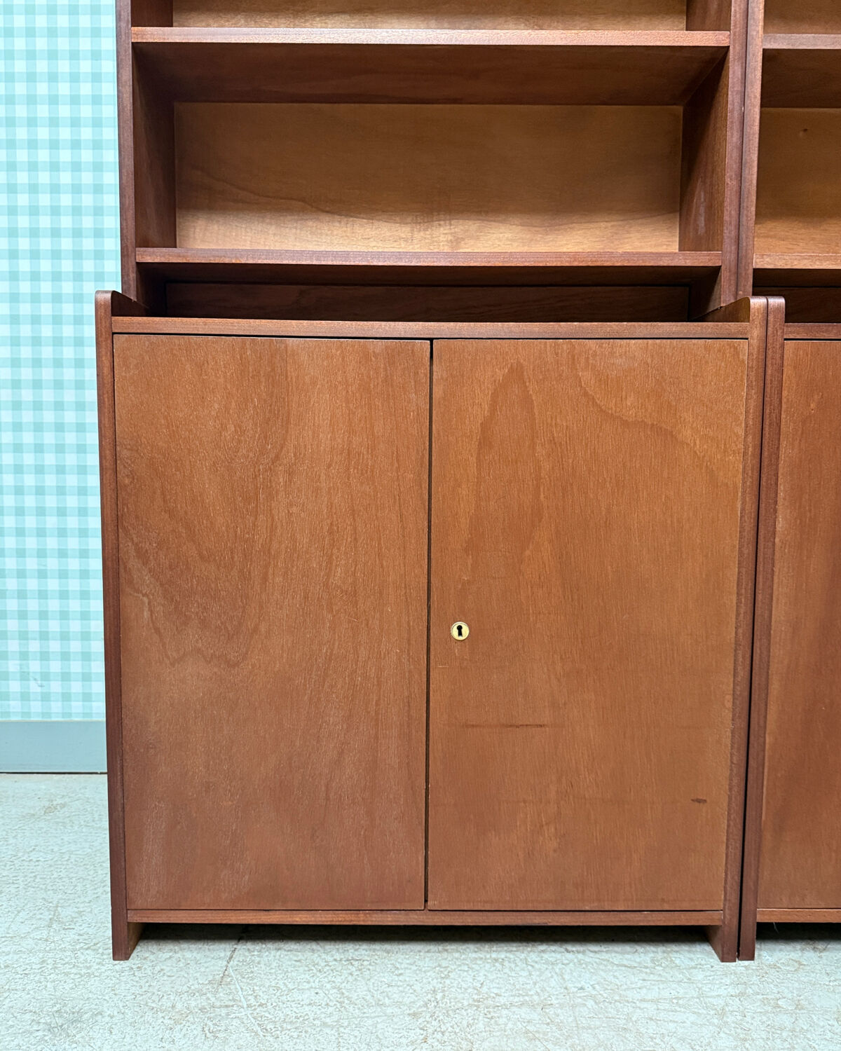 Vintage teak library from the 1960s.