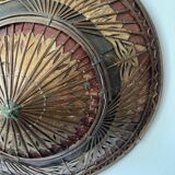 Asian straw and rattan hat