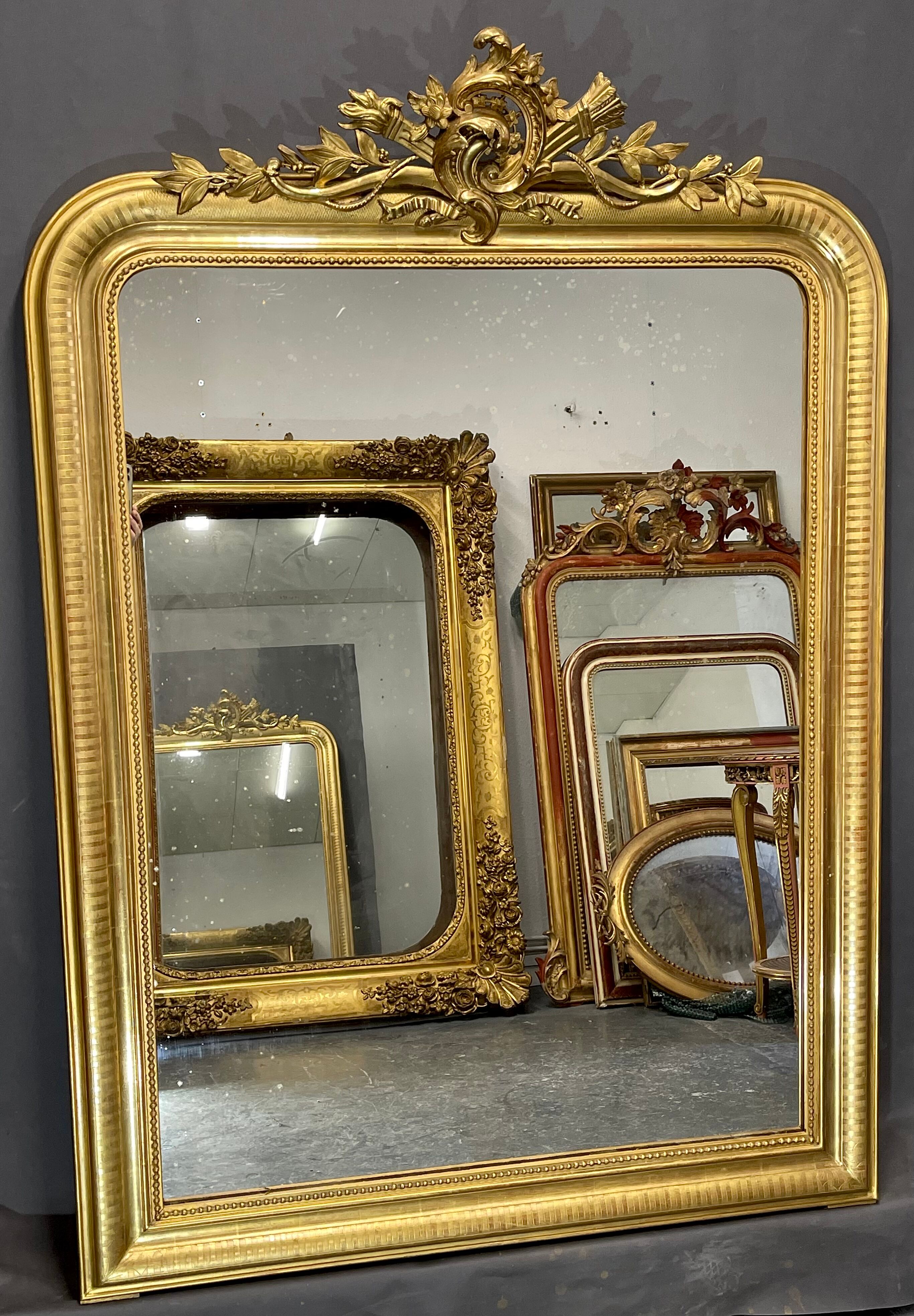 Mirror 156x110 Louis-Philippe 1830-1848 gilding with gold leaf