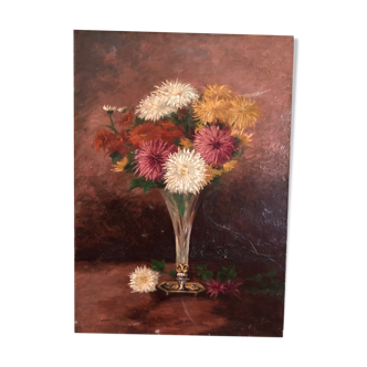 Table oil on canvas flowers