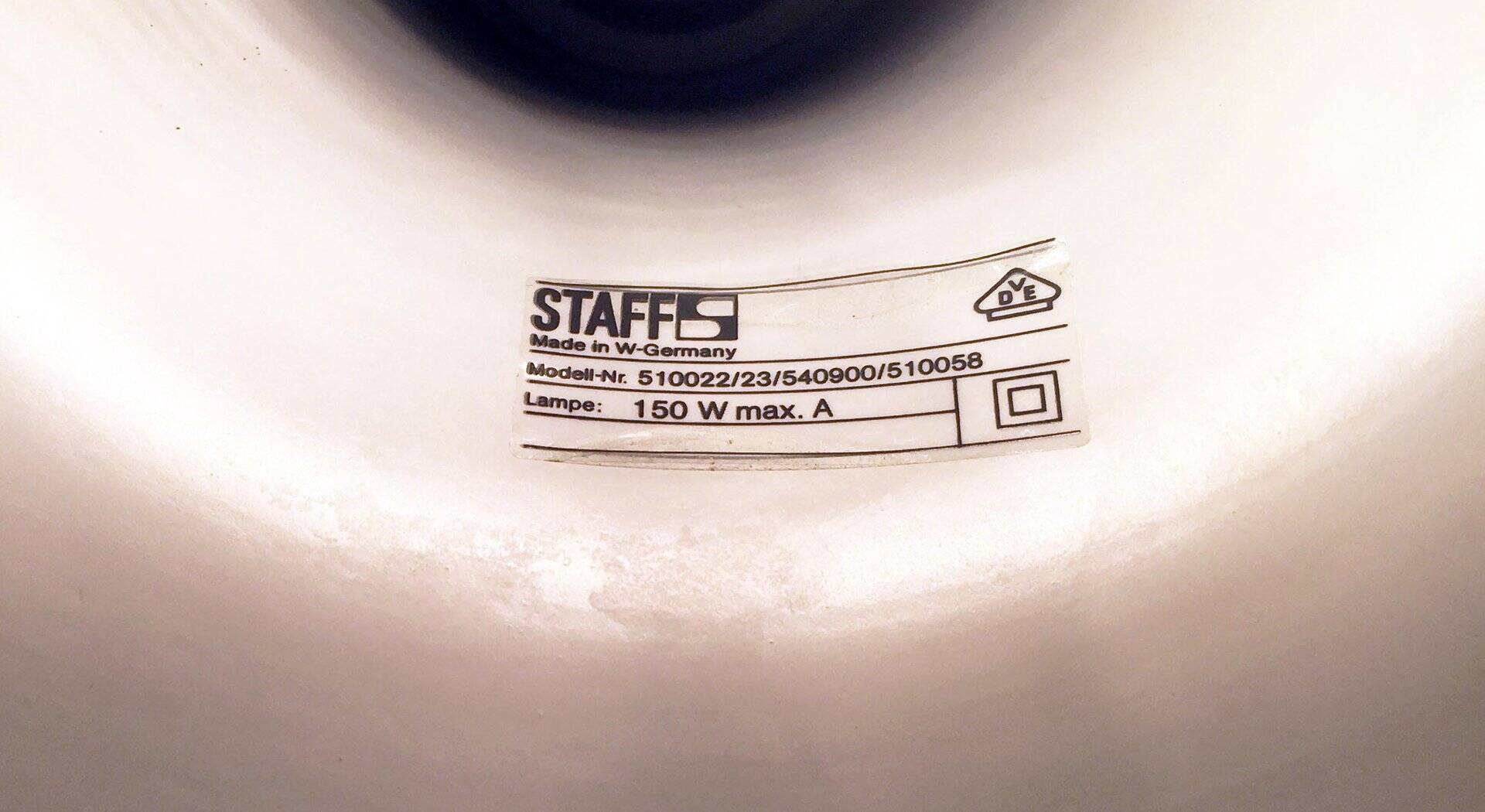 German suspended lamp from the mid-century space age by Staff Leuchten, 1960s.