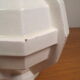 Modernist art deco ball vase in ecru white cracked glazed earthenware, signed saint clement n° 778