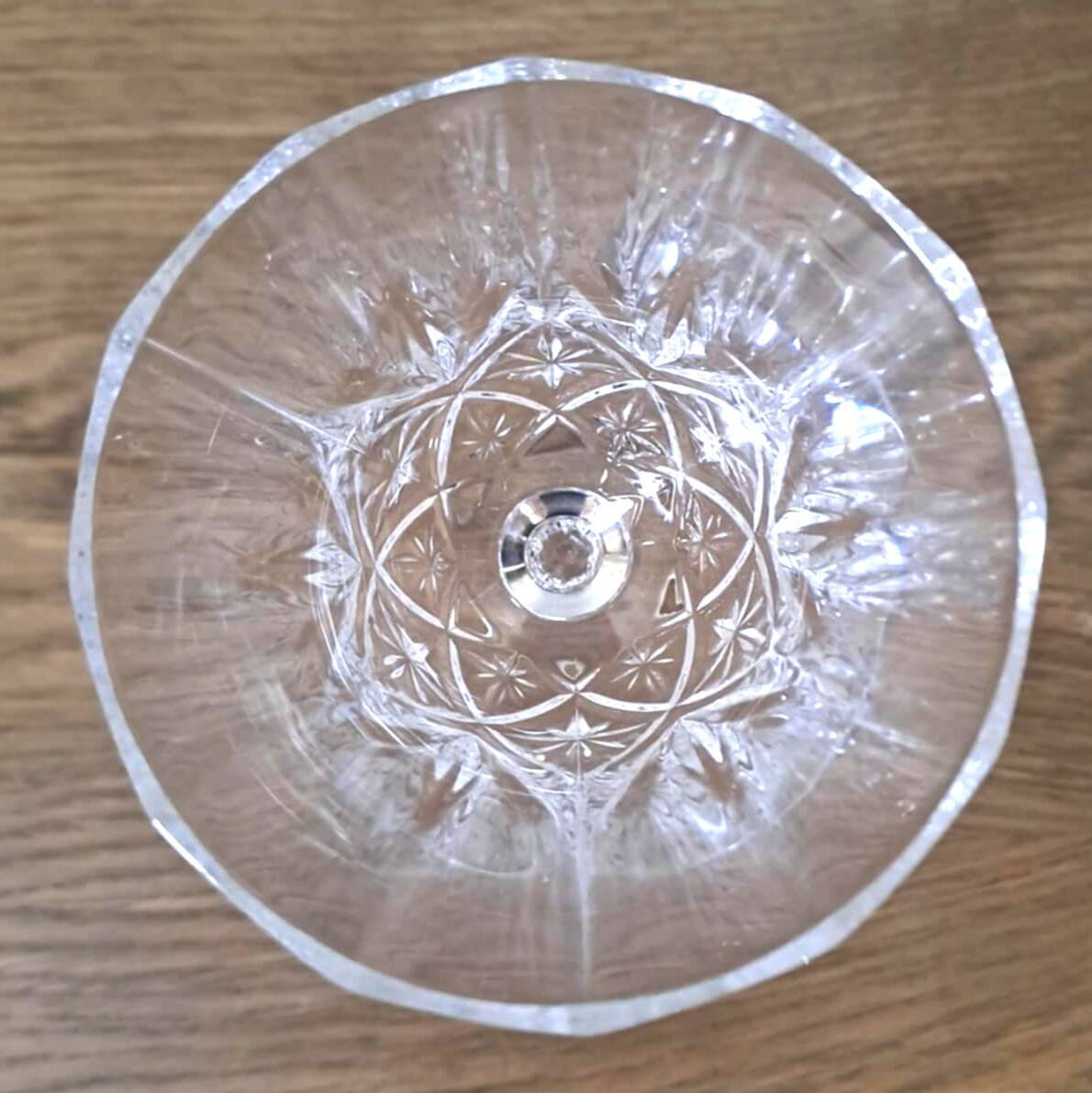 5 crystal stemmed glasses