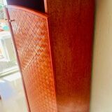 Small bamboo and rattan wardrobe circa 1980