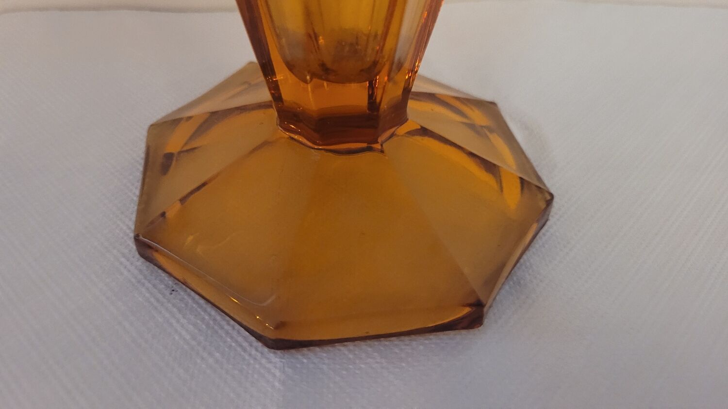 60's amber glass vase