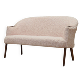 Canapé crème, design danois, années 1970, production : Danemark