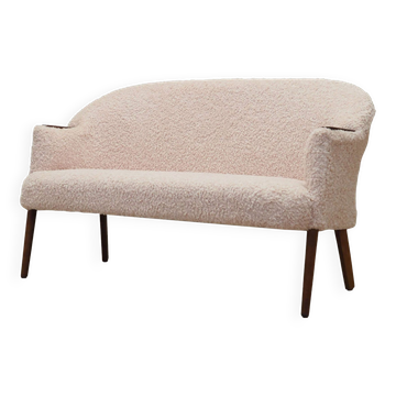 Canapé crème, design danois, années 1970, production : Danemark