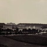 Photo Schoenbrunn Palace 19th century albumen laminated cardboard