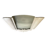 Applique « Arlus » de style Art Deco en plâtre et verre fumé