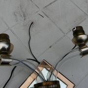 Applique 2 bras Art Déco miroir et laiton