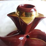 burgundy and gold candle holders