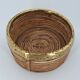 Cache-pot en rotin cerclé de laiton vers 1960 DLG Gabriella Crespi