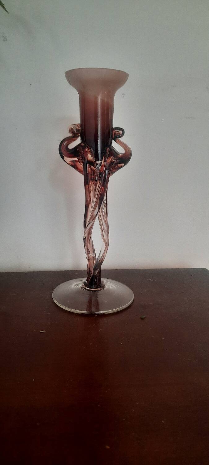 Bougeoir verre soufflé
