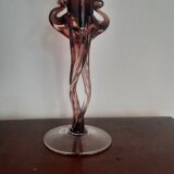 Blown glass candle holder