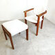 Vintage boucle armchair with foot stool, 1960s