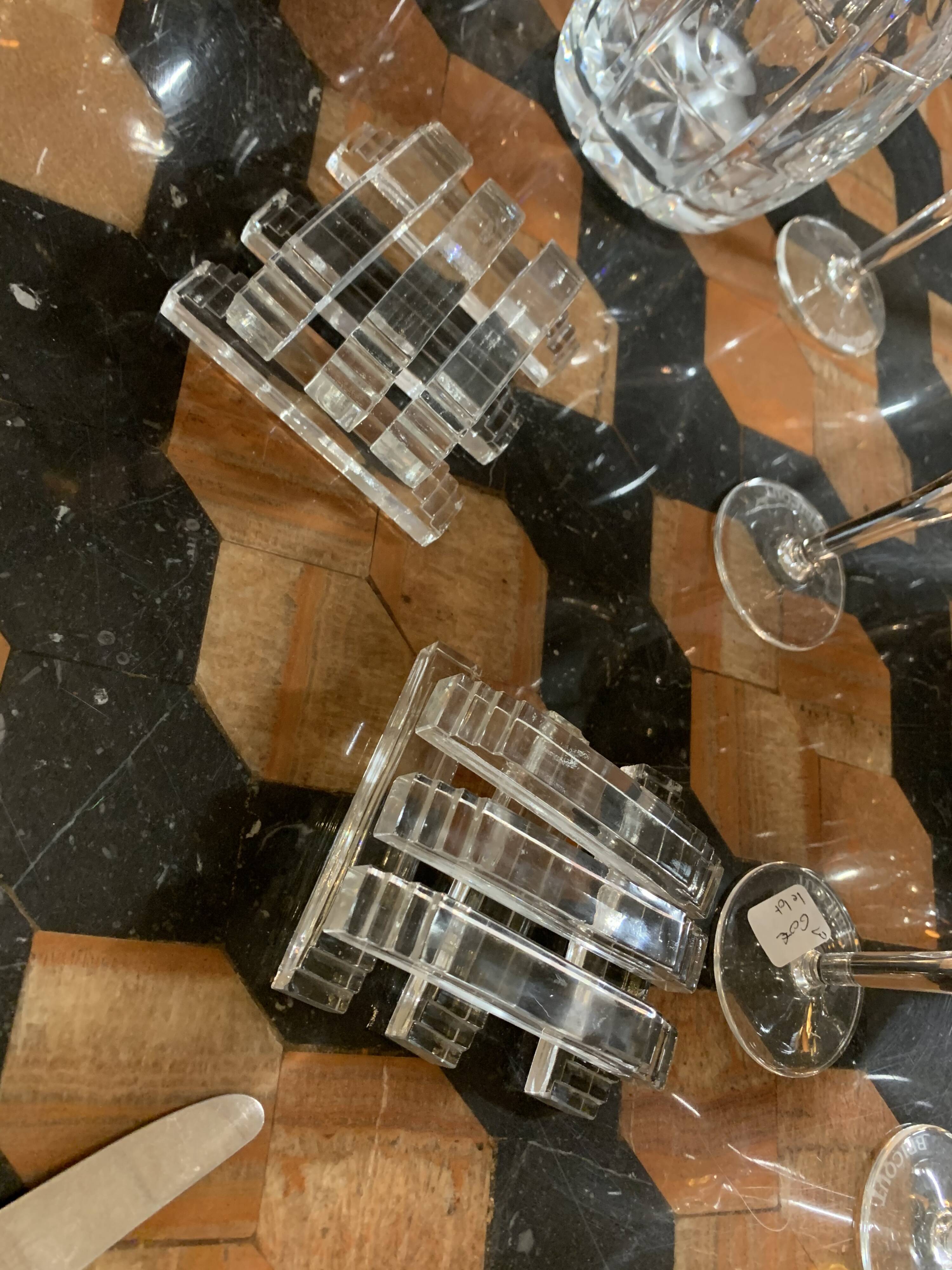 Series of 12 doors art deco crystal knives