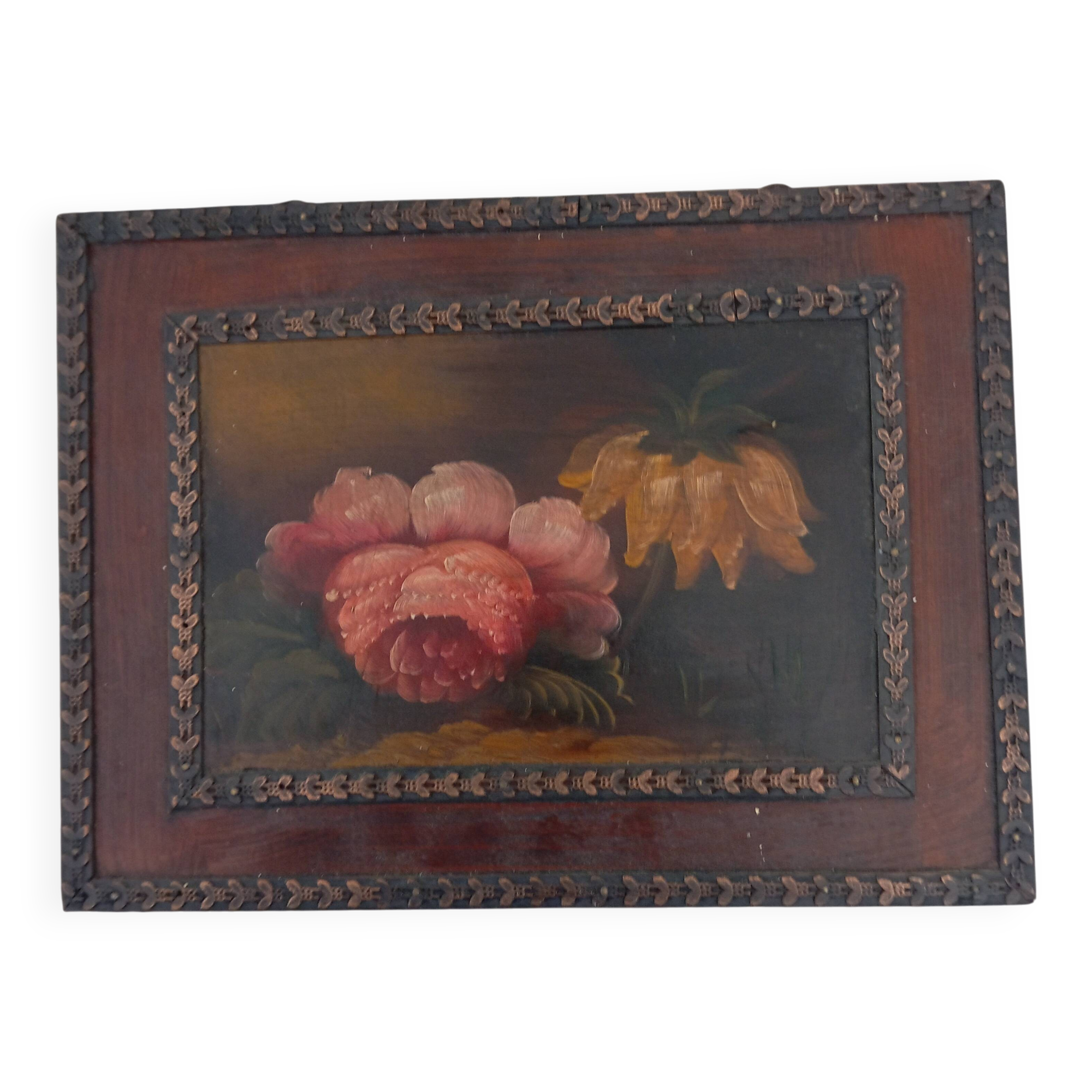 Small oil painting on wood