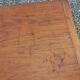 Vintage 1950s oak chest with compass feet