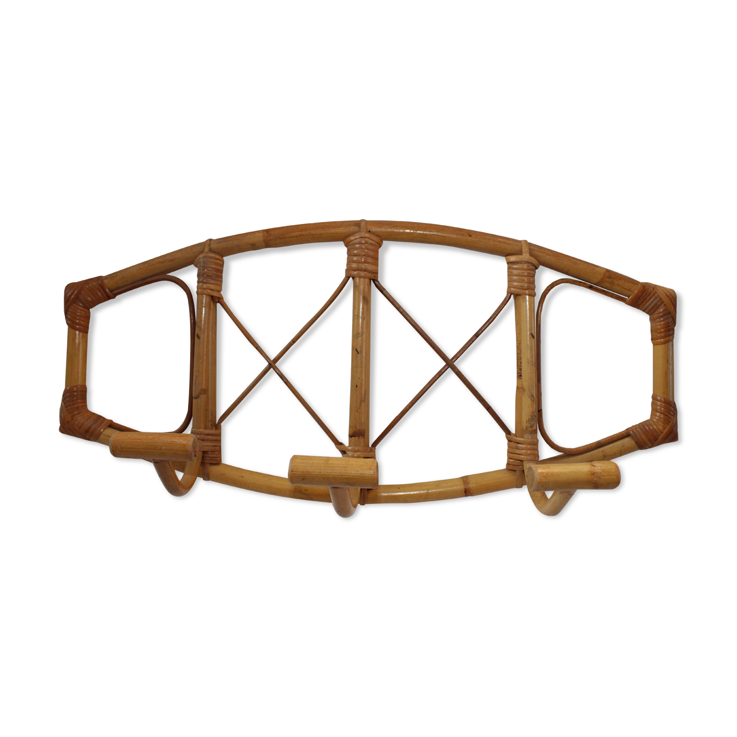 Door wall coats vintage rattan
