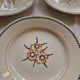 Set of 8 art deco longwy plates