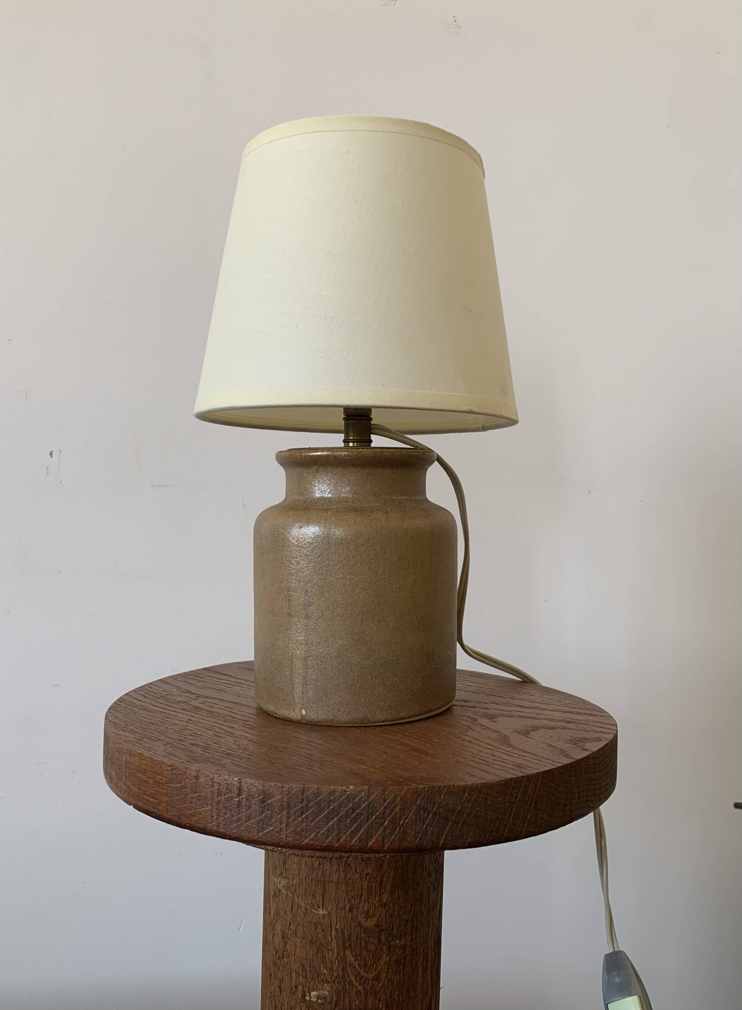 Vintage stoneware lamp