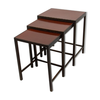 Modernist pull out tables H-50 designed by Jindrich Halabala