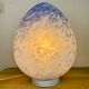 Domec egg lamp, blue speckled glass from Vianne, 70s