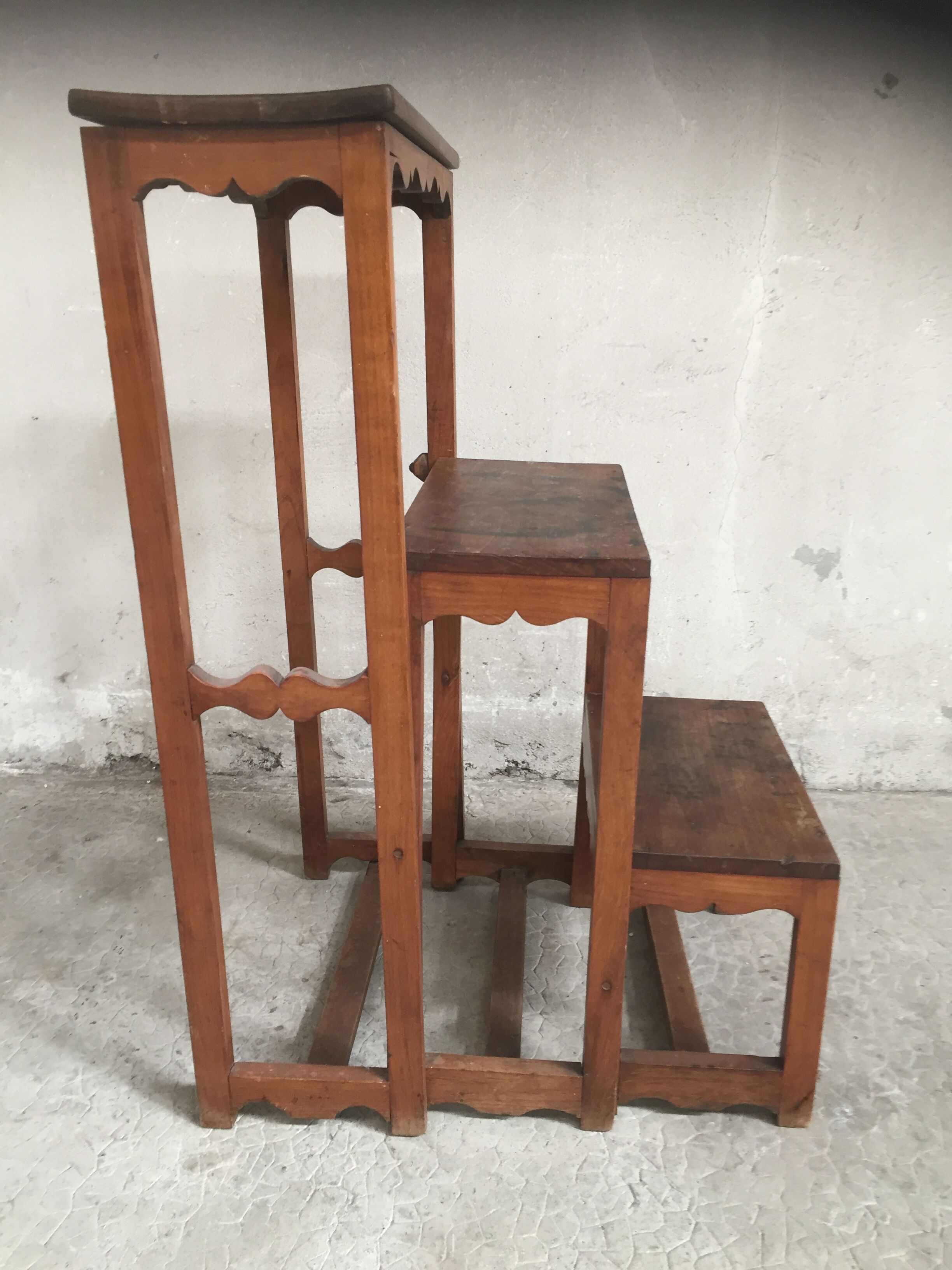 Former folding walnut library ladder