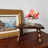 Repose-pied vintage 1960 en bois